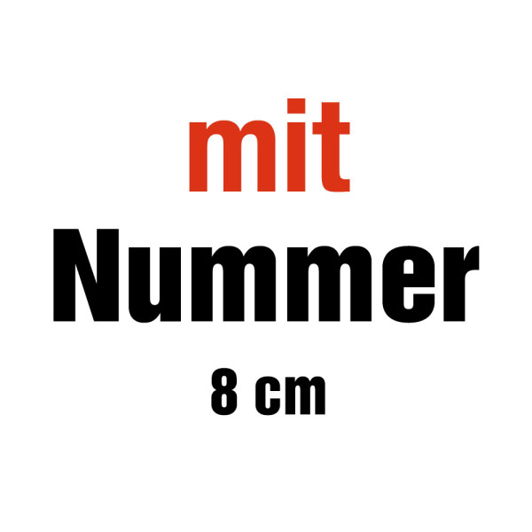 mit 8cm Nummer