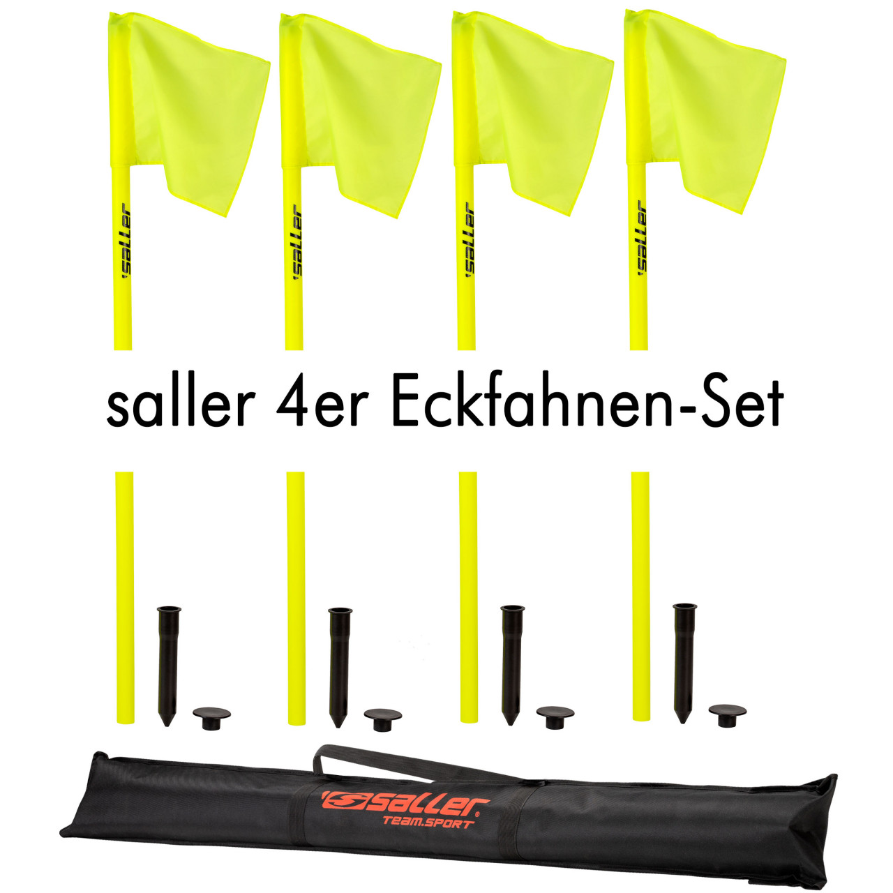 Saller SALLER 4ER ECKFAHNEN-SET MIT TASCHE