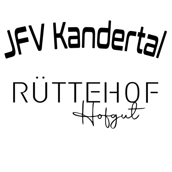 JFV Kandertal Schriftzug + Sponsor Rüttehof Flex