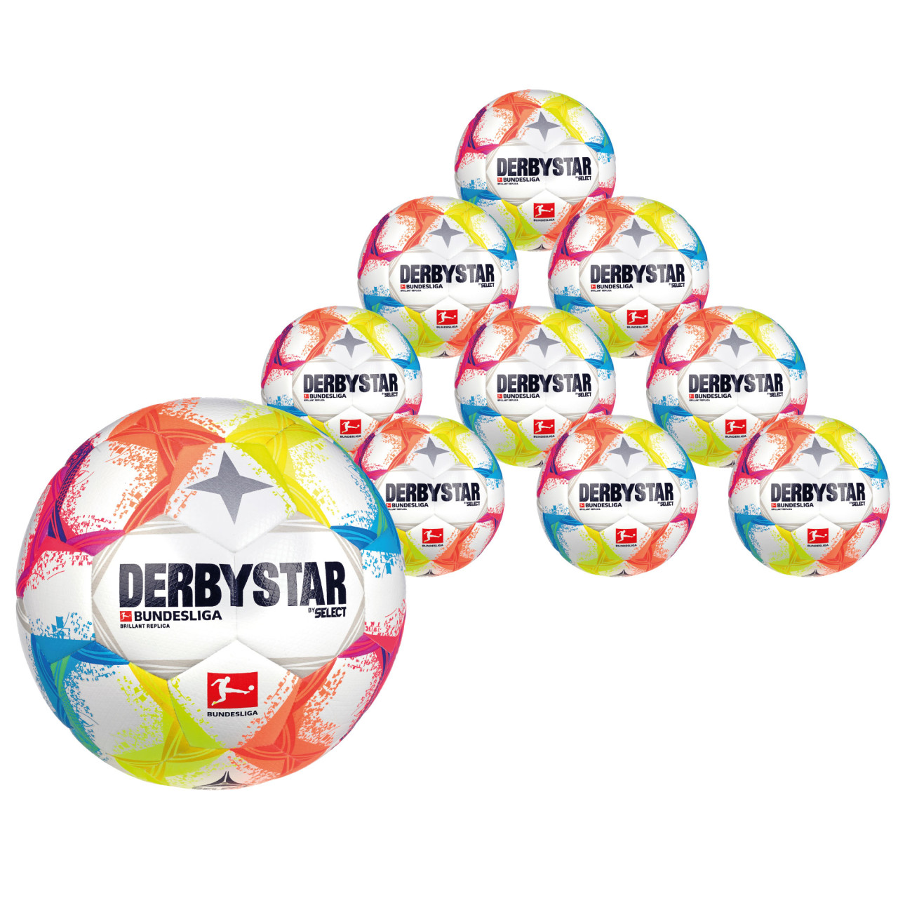 Saller Ballpaket Derbystar Trainingsball Bundesliga Brillant Replica v22