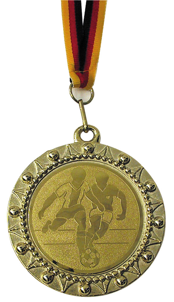 Saller Turnier Medaille »STANDARD-RELIEF«, 4 alternative Bänderfarben